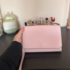 Pink Kate Spade wallet crossbody bag